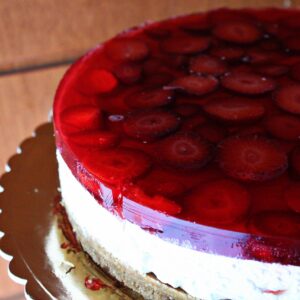 Strawberries cheese cake